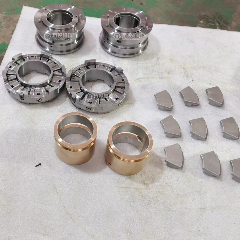 white metal thrust shoe pads