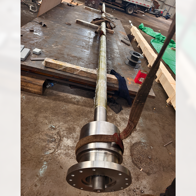 Marine propeller shaft inspection and precision machining process in a workshop